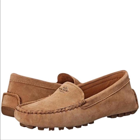 Coach Amber Tan Suede Loafer Flats Size 